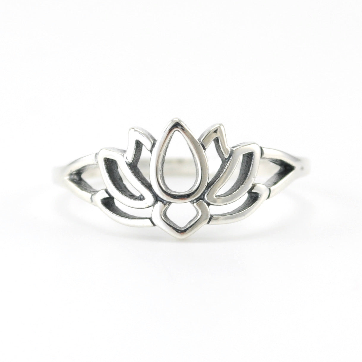 Sterling Silver Open Lotus Ring