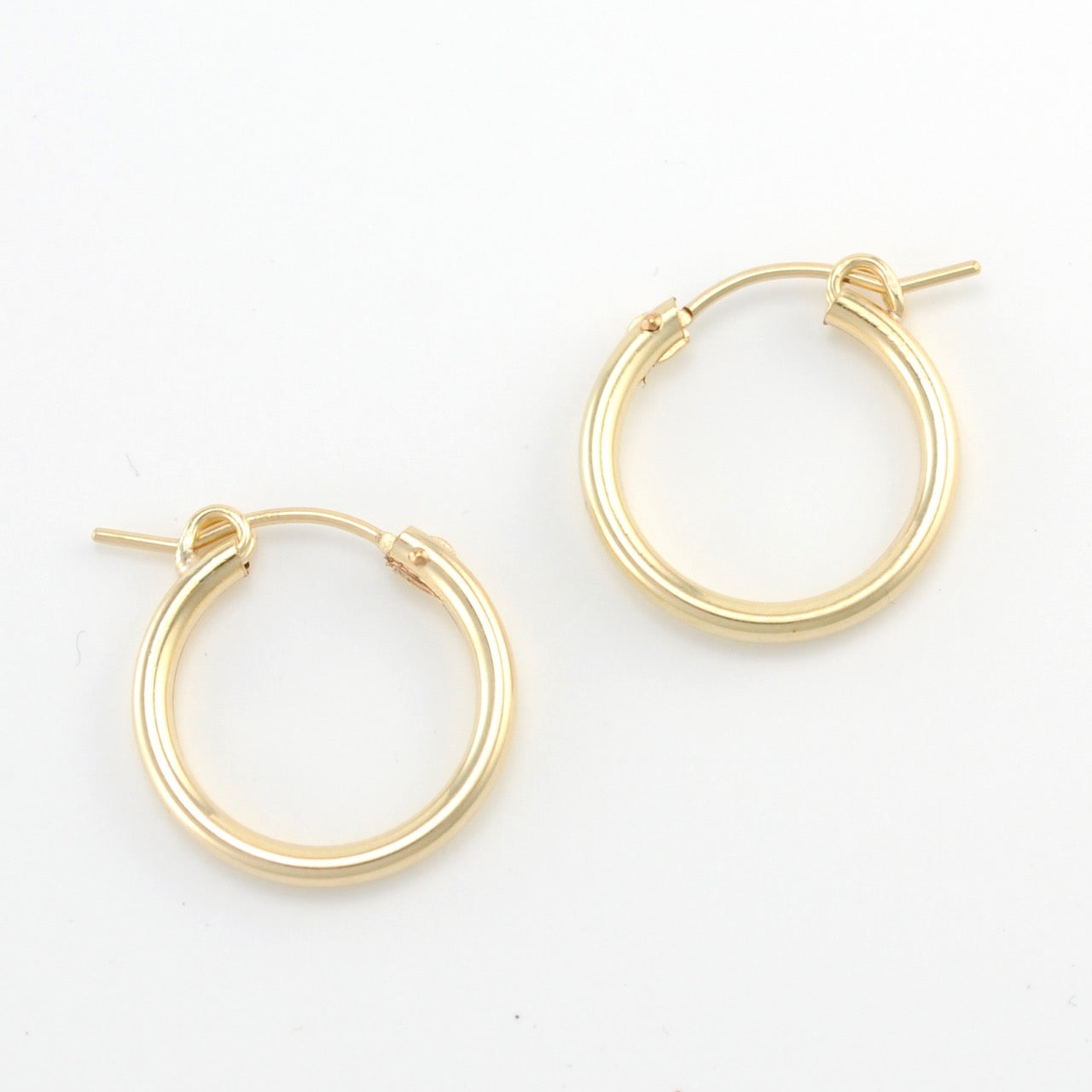 Gold Fill 15mm Hinged Hoop Earring