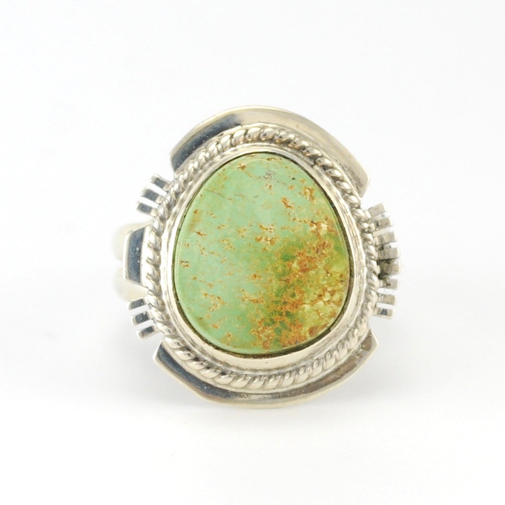 Alt View Silver Emerald Valley Turquoise Ring