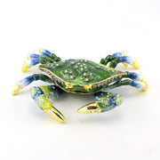 Blue Crab Enamel Box