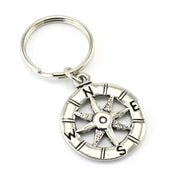 Handcrafted Pewter Compass Key Chain