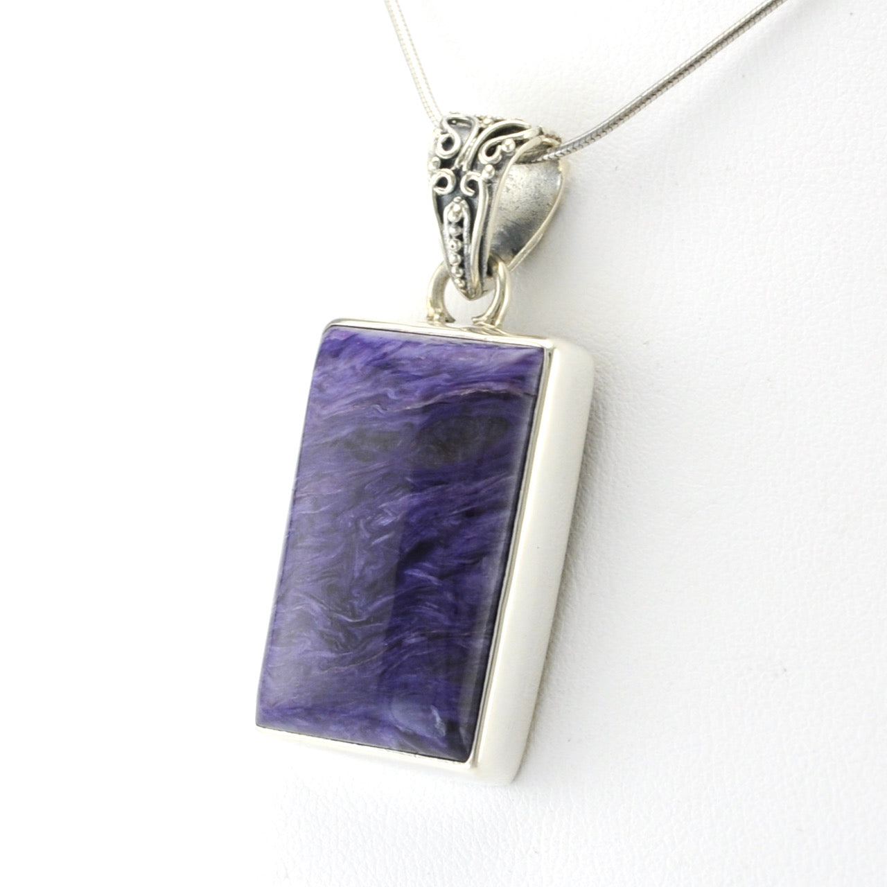 Silver Chariote 16x26mm Rectangle Pendant