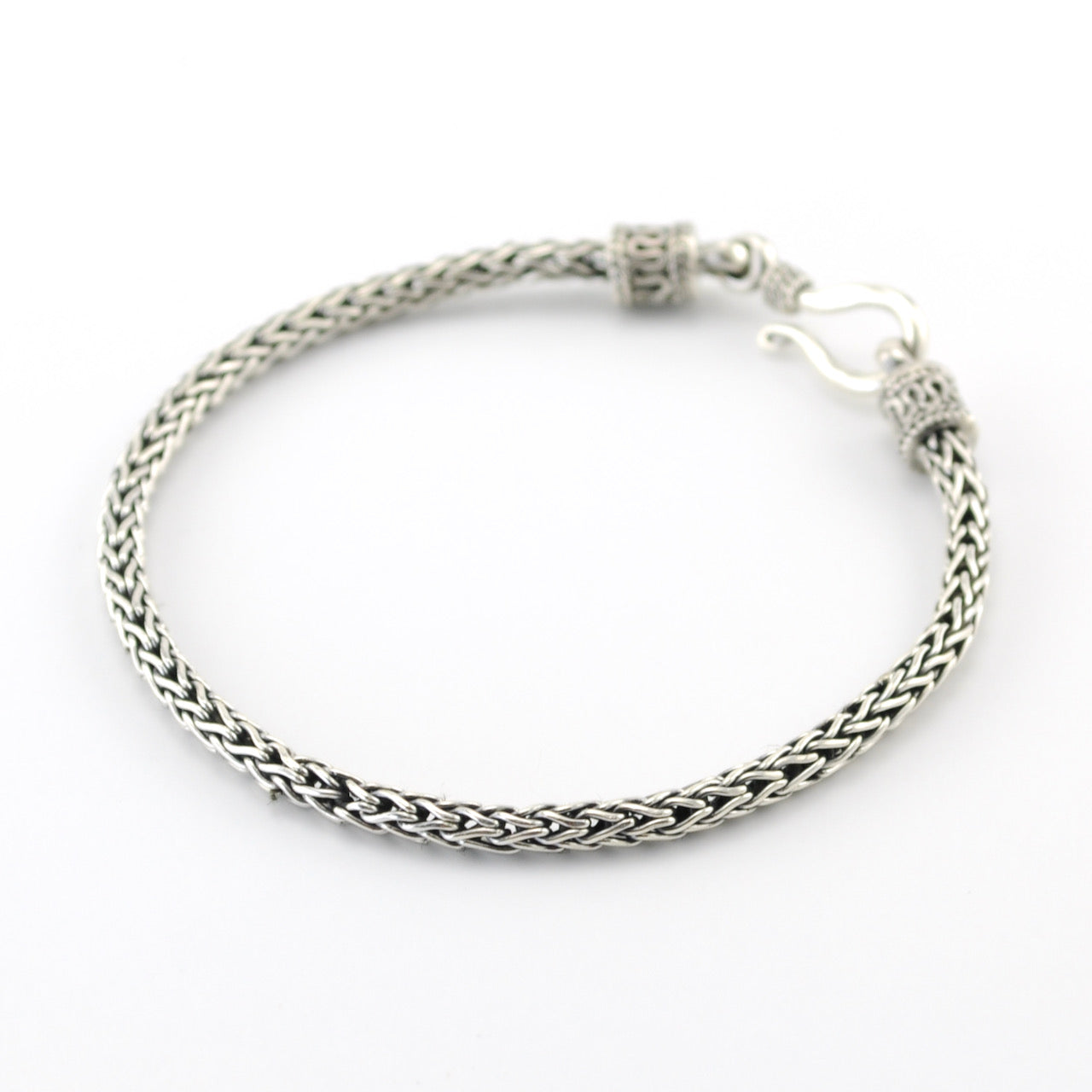 Silver 7" Bali Foxtail 3mm Bracelet