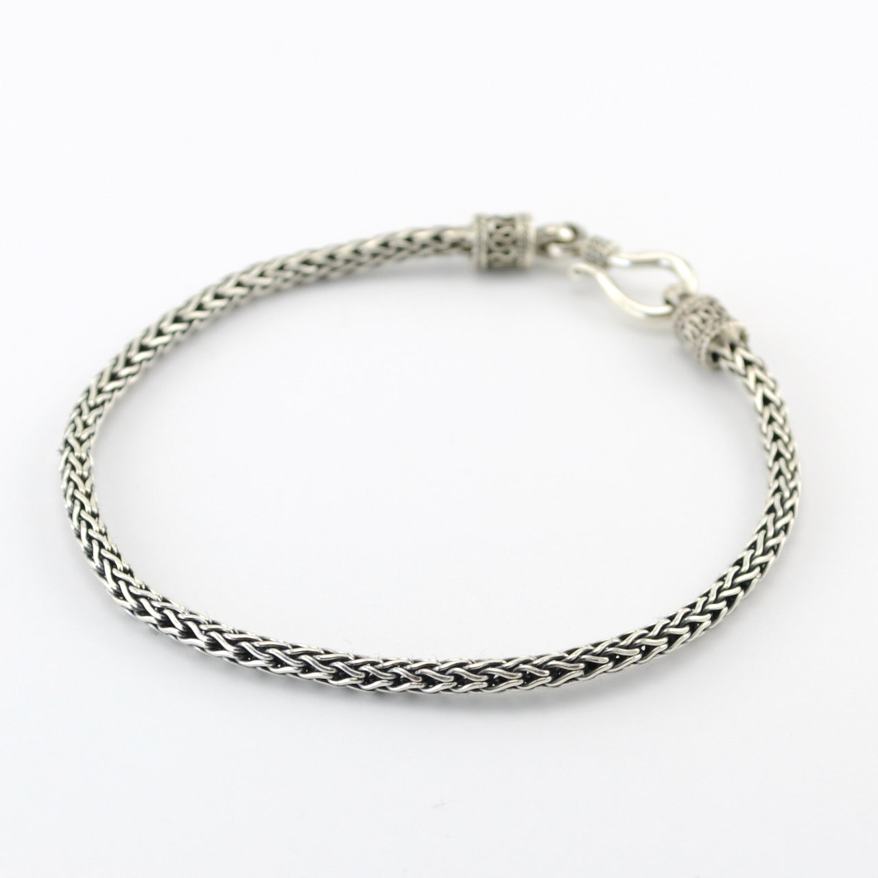 Silver 8" Bali Foxtail 3mm Bracelet