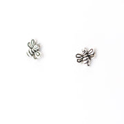 Silver Bumble Bee Post Earrings