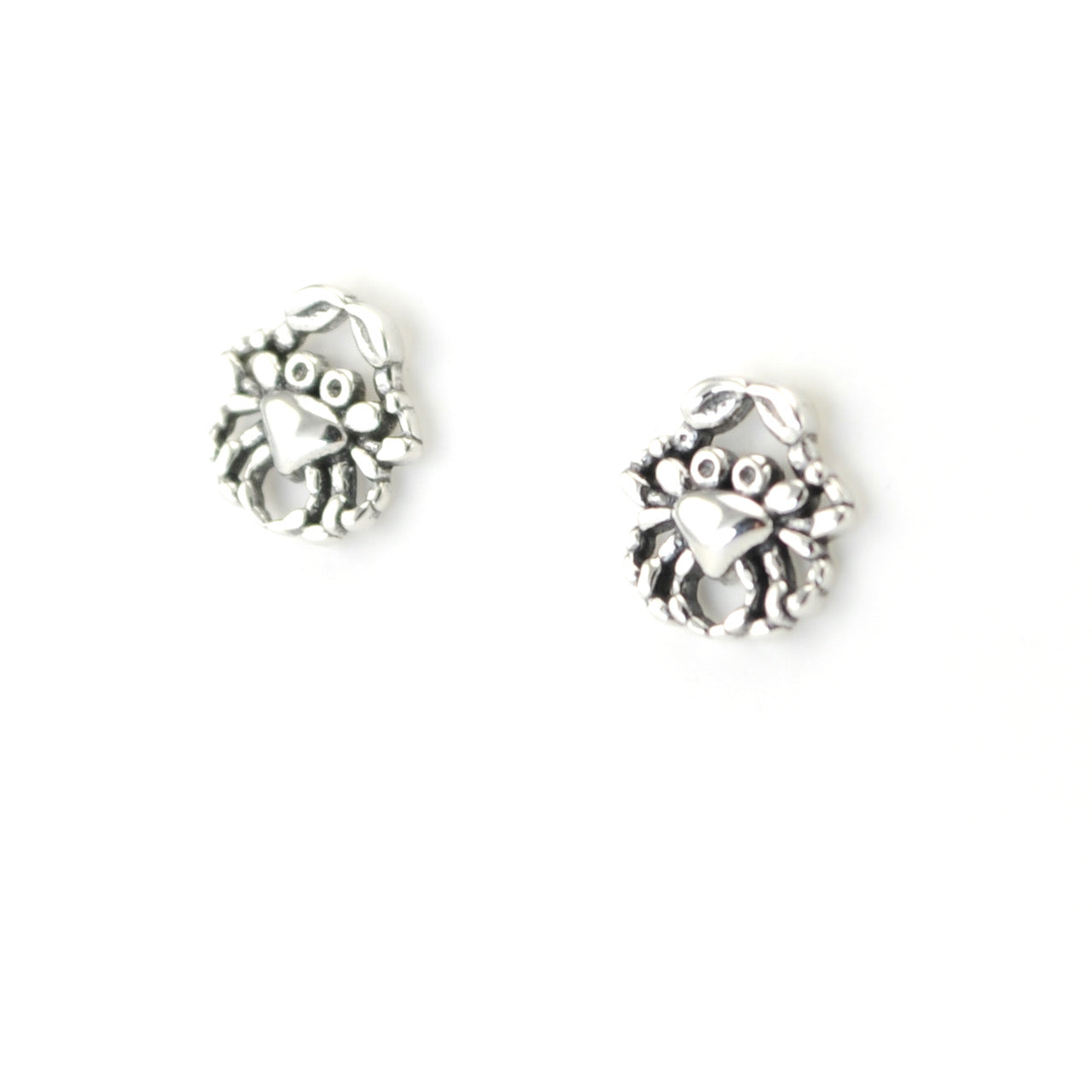 Silver Crab Post Earrings