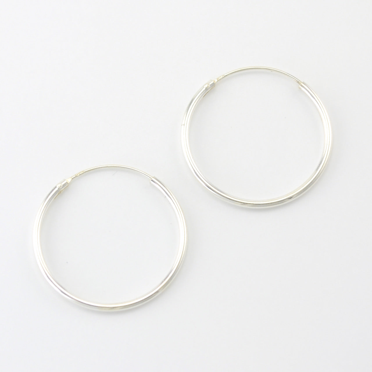 Silver 1.5x20mm Endless Hoop Earrings