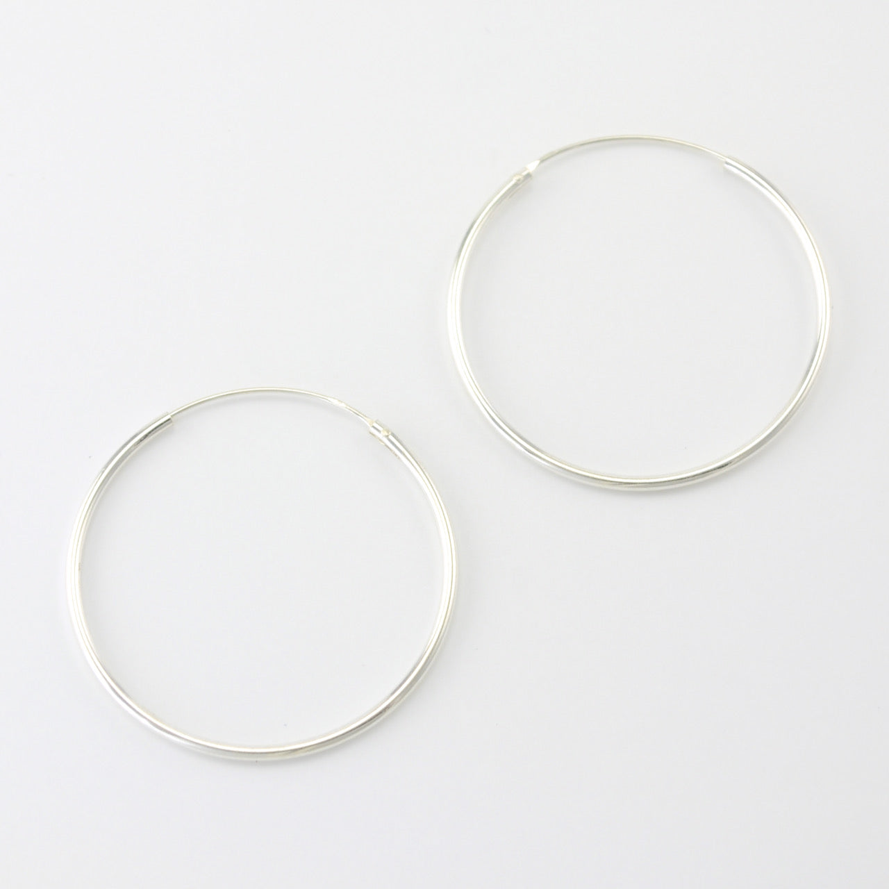 Silver 1.5x35mm Endless Hoop Earrings