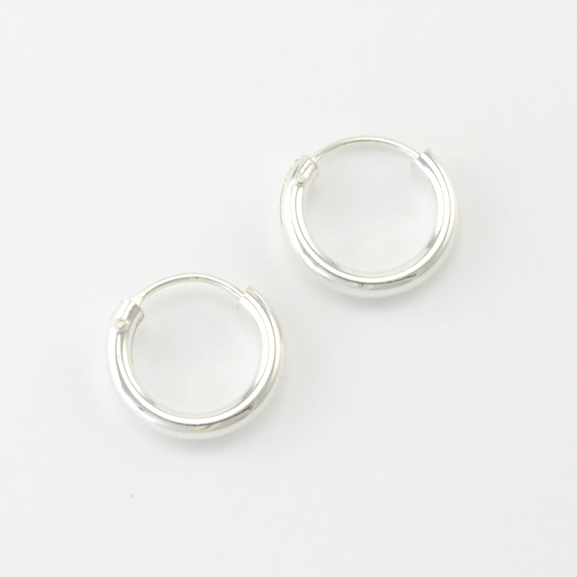 Silver 2x12mm Endless Hoop Earrings