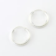 Silver 2.5X20mm Endless Hoop Earrings