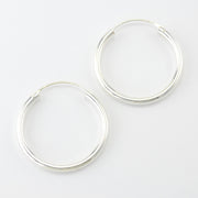 Silver 2.5X30mm Endless Hoop Earrings