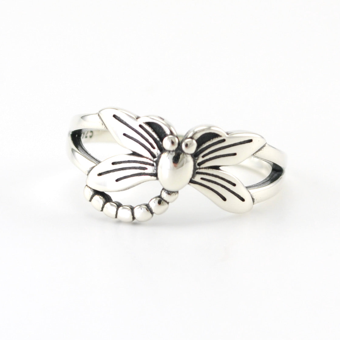 Alt View Silver Dragonfly Ring