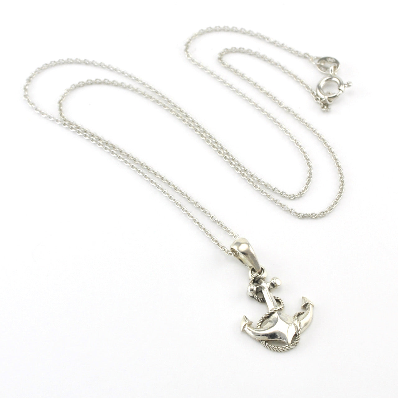 Silver Anchor Mini Necklace