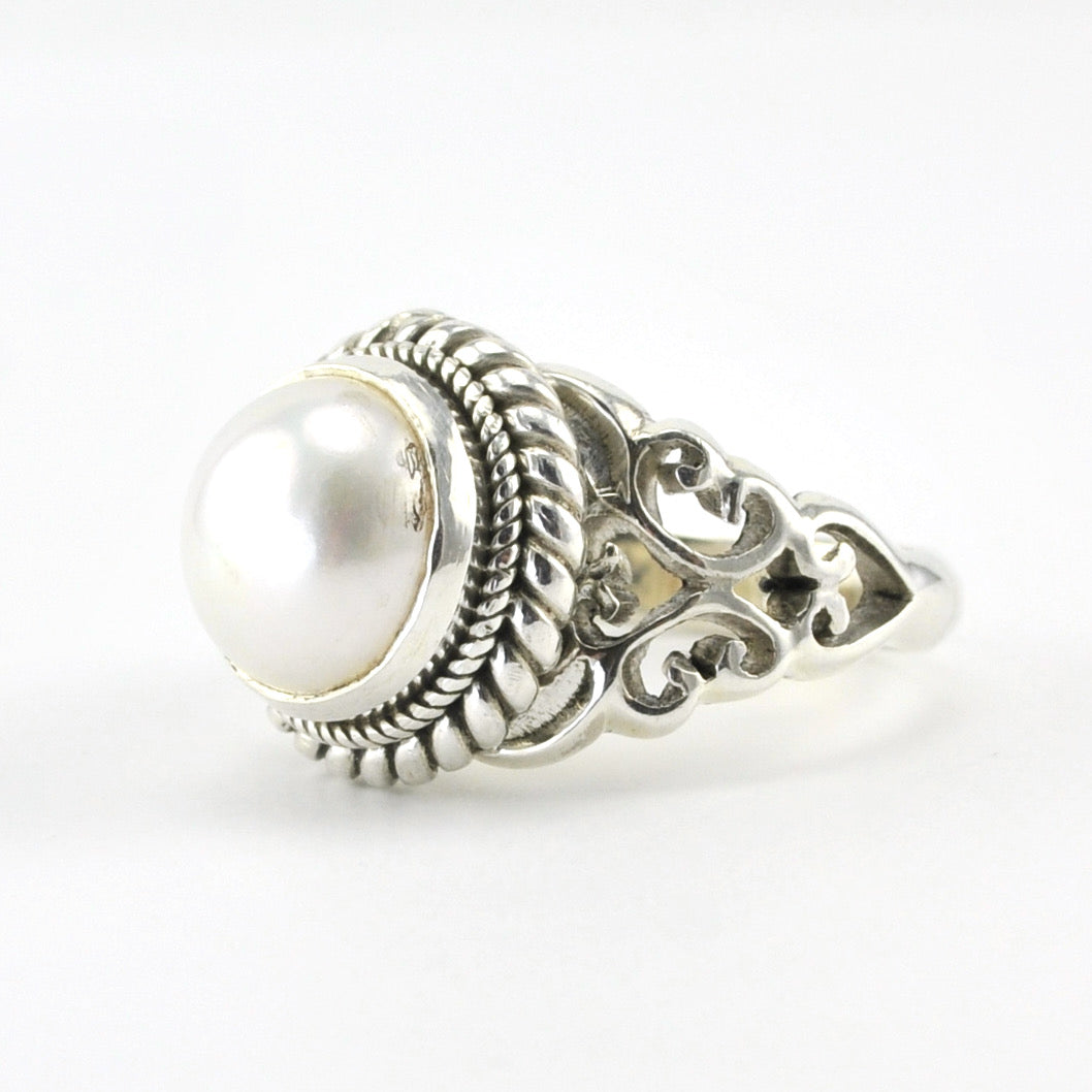 Pearl Stone Men's Ring