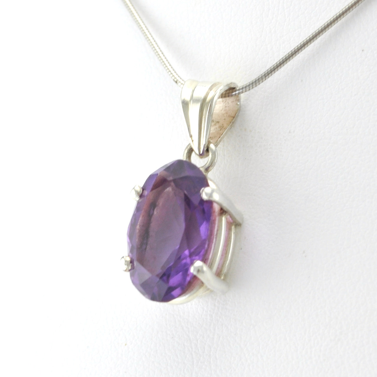 Amethyst 2024 Cabochon Pendant - Bicolor Amethyst Quartz Pendant set in Sterling Silver - Bicolor Amethyst Pendant - Bicolor Amethyst Pendant