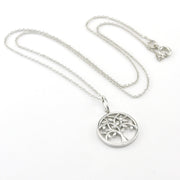 Silver Round Tree of Life Necklace