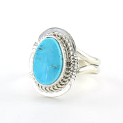 Silver Kingman Turquoise Ring
