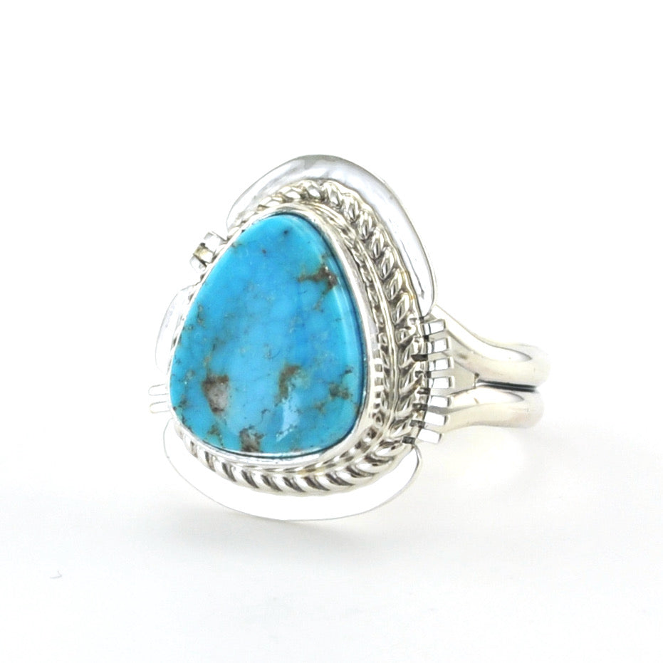 Silver Kingman Turquoise Ring