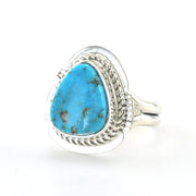 Silver Kingman Turquoise Ring