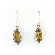 Alt View Silver Citrine Marquise Bali Earrings