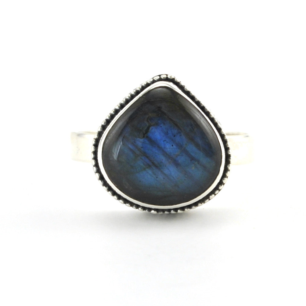 Alt View Silver Labradorite Ring