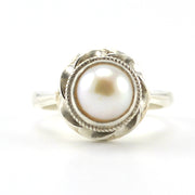 Alt View Sterling Silver 9mm Pearl Ring