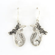 Alt View Sterling Silver Mermaid Dangle Earrings