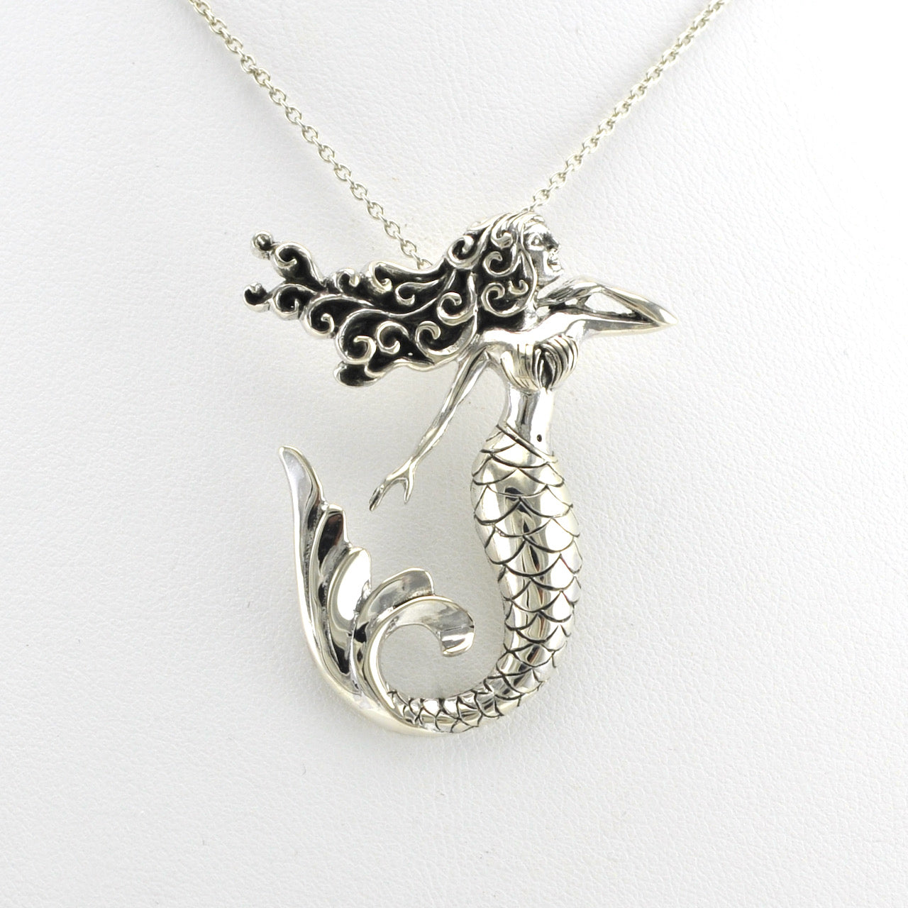 Alt View Sterling Silver Mermaid Necklace