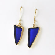 Side View Alchemía Recycled Cobalt Glass Earrings