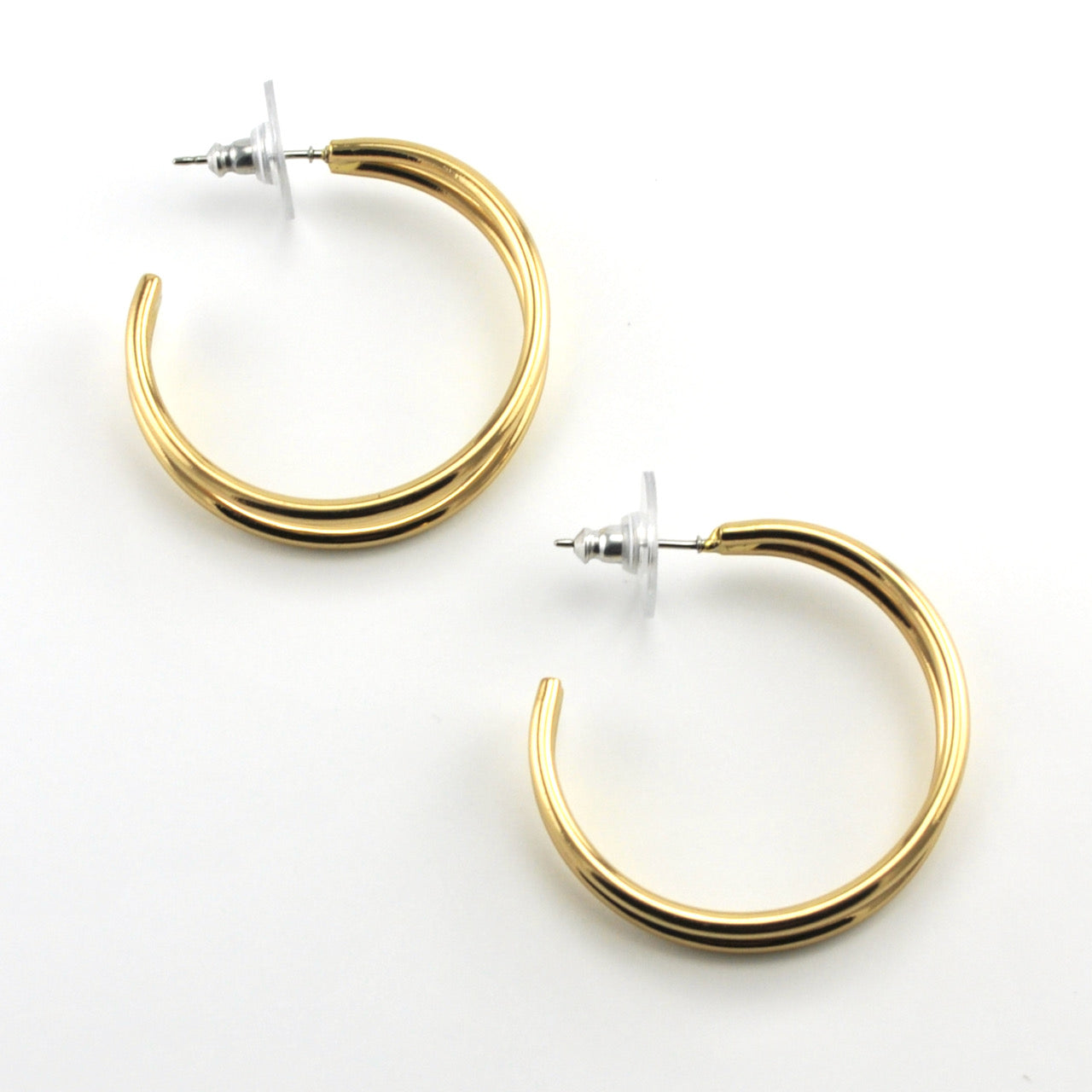 Alt View Alchemía 35mm Double Hoop Earrings