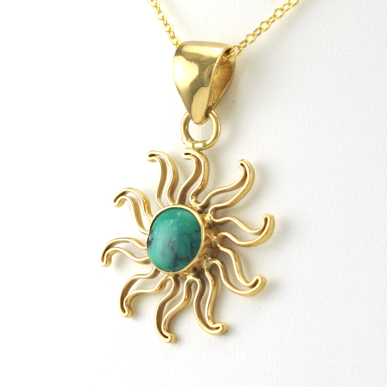 Alchemía Turquoise Small Sun Pendant