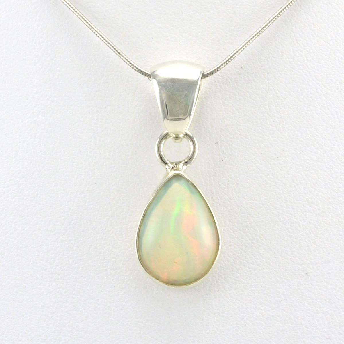 Alt View Sterling Silver Ethiopian Opal Tear Pendant