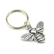 Handcrafted Pewter Bee Key Ring 