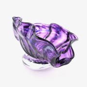 Side View Glass Amethyst Clamshell