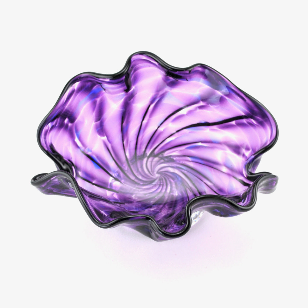 Glass Amethyst Clamshell