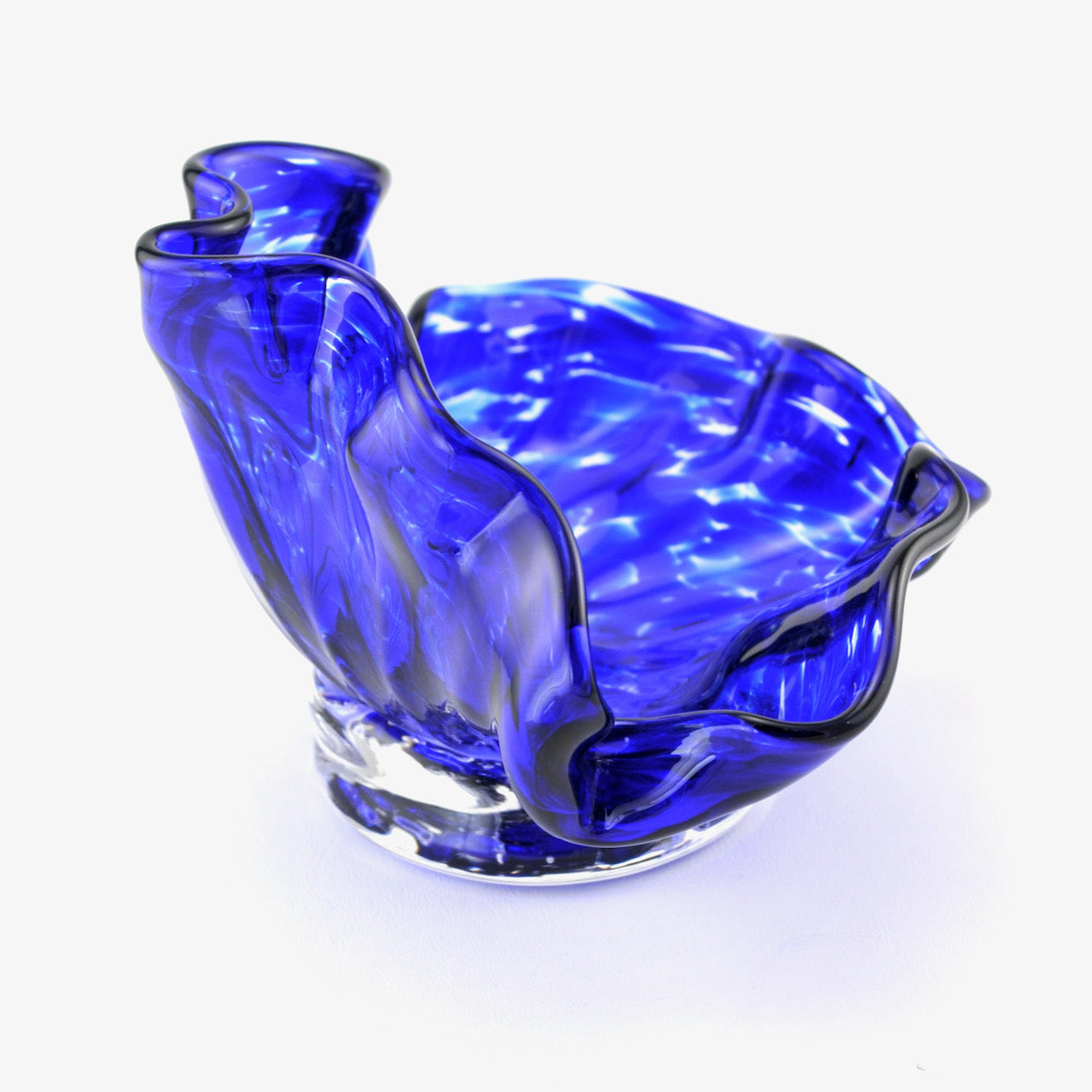 Side View Glass Cobalt Clamshell