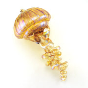 Glass Large Golden Hanging Jellyfish Ornament