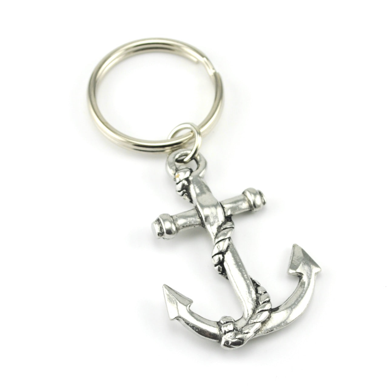 Pewter Anchor Key Ring