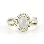Alt View Silver Moonstone Oval Ring