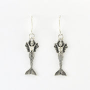 Alt View Silver Mermaid Dangle Earrings