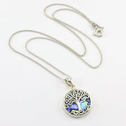 Sterling Silver Abalone Tree of Life Necklace