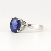 Alt View Silver Created Sapphire 2.6ct CZ Ring