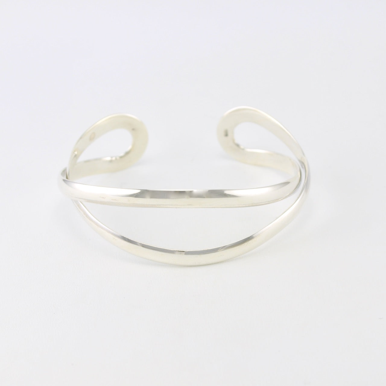 Alt View Silver Twist Cuff Bracelet