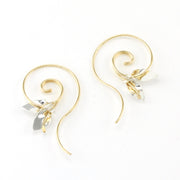 Gold Fill Spiral Threaders with Silver Lilies
