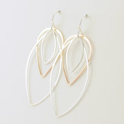 Sterling Silver Gold Fill Marquise and Pear Dangle Earring