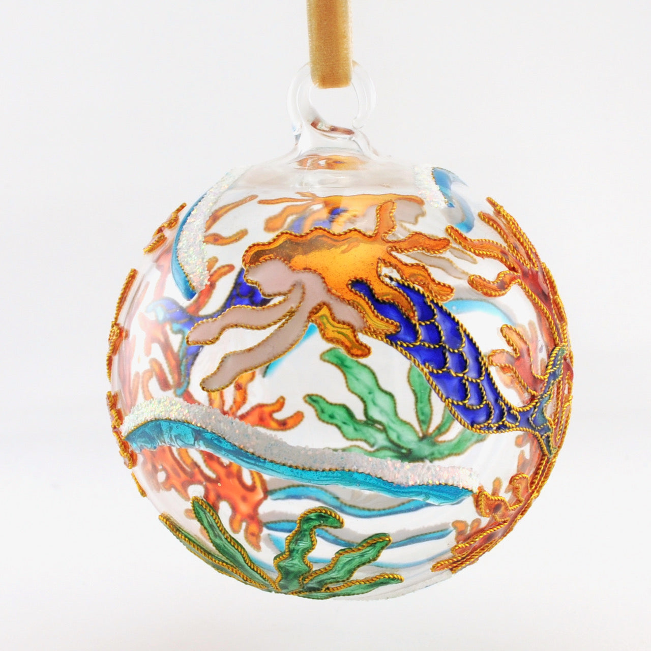 Mermaid Cloisonné Glass Ball Ornament
