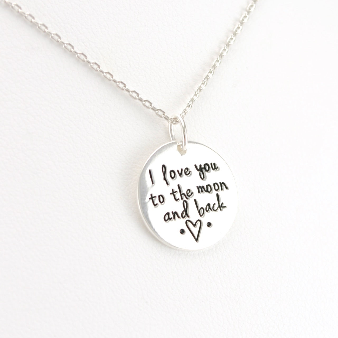 Silver Love You to the Moon Necklace