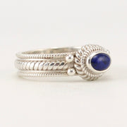Alt View Lapis 4x6mm Oval Rope Ring