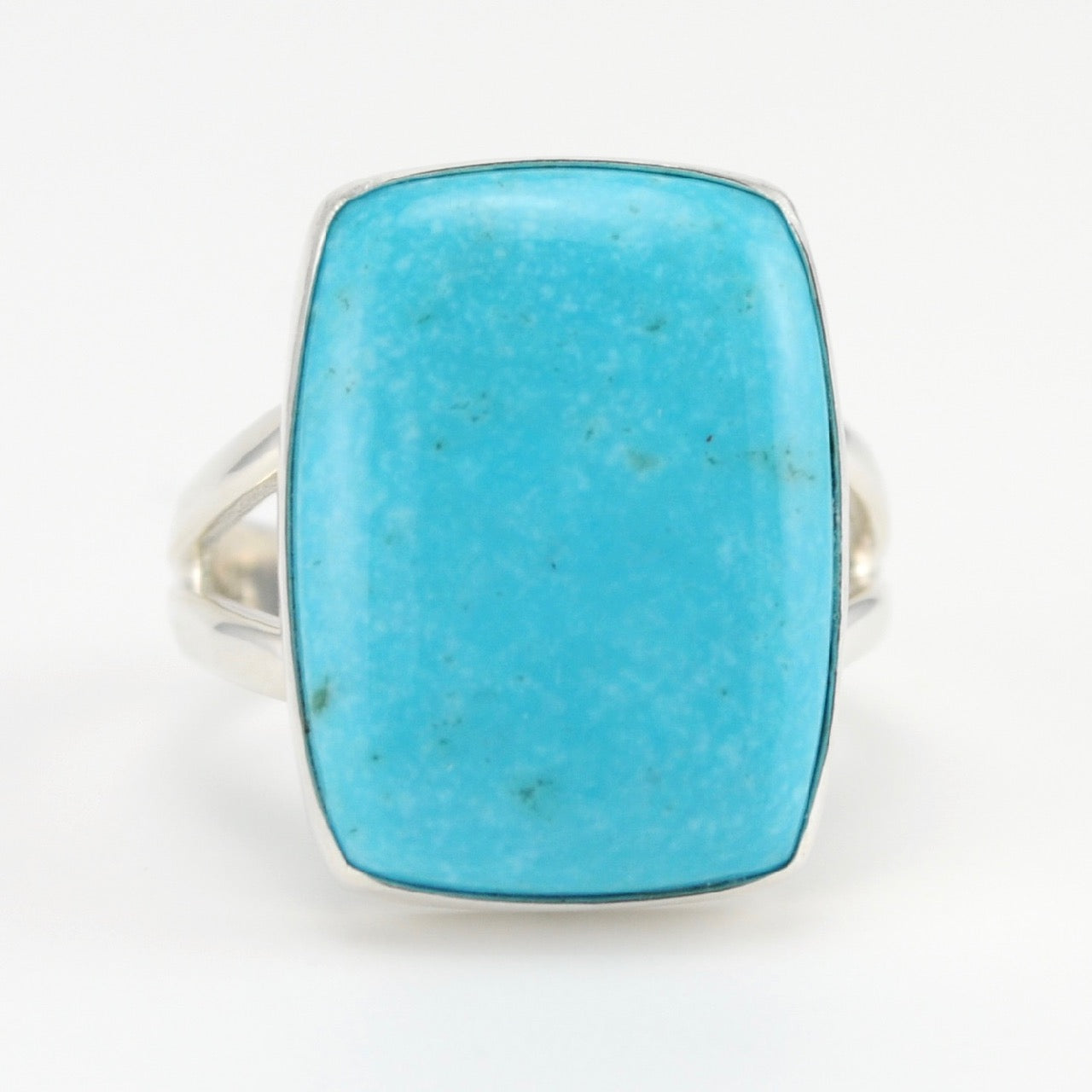 Alt View Silver Arizona Turquoise Rect Ring