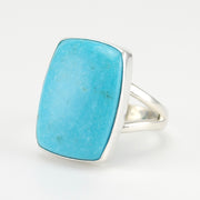 Silver Arizona Turquoise Rect Ring